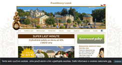 Desktop Screenshot of frantiskovylazne.cz